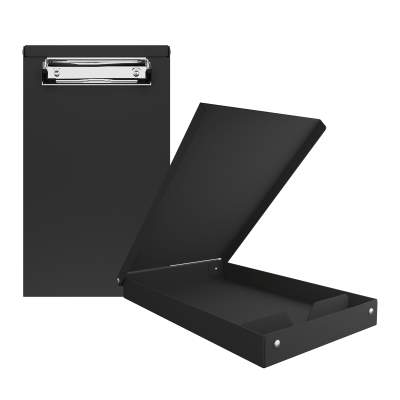 Aluminum Memo Storage Clipboard - Black